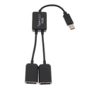 USB 3.1 Type C Male To Female Dual USB 2.0  2 In 1 OTG HUB Adapter Cable