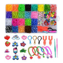 Rainbow Rubber Bands Refill Kit-Assorted Colors Loom Bands(2000+)-24 S-Clips