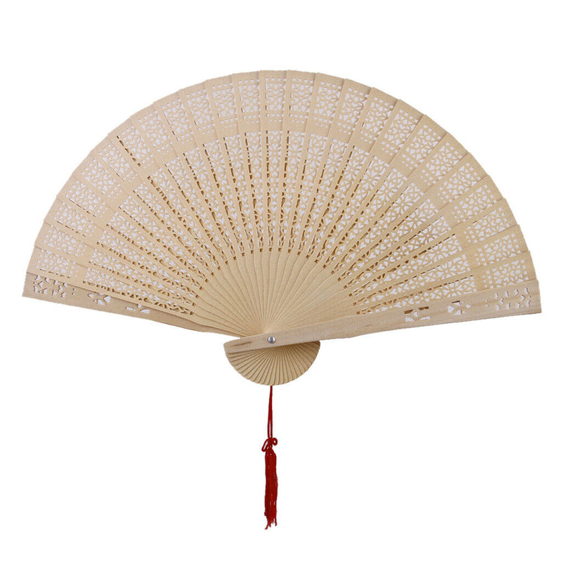 Foldable Sandalwood Handheld Fan Summer Outdoor Decoration Party Accs Favors