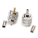 10x UHF Male PL259 Plugs Crimp RG58/142/LMR195 RG400 Screwed Coupling Connector