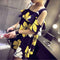 Fashion Floral Print Dress Women Summer Square Collar Ruffle Loose Dresses A#S