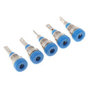 5 Piece 2mm Banana Speaker Jack Female Socket Test Adapter Blue