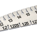 Stainless Steel Piano Tuner Wire Guage Ruler Keyboard Ruler Numbers 12-24