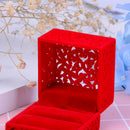 Red Hollow out romantic Engagement Wedding Ring Box Wedding Gift Favor JBTOCA