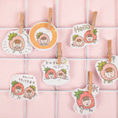 45pcs/box Strawberry Head Girl Stationery Stickers DIY Diary Album Gift Label-OZ