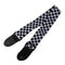 Black White Checker Flag Strap For Electric Acoustic Guitar Musical Instrum