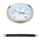 63mm 1/8"BSPT Bi-metal Thermometer Clip-on Temperature Gauge Dial with Spri