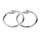 100Pcs Nickel-Plated Loose Leaf Binder Rings Photo Paper Organization 1" Dia