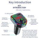 Car Bluetooth V5.0 FM Transmitter Fast Charge Radio Adapter Hands-Free Call