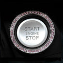 40mm/1.57in OD Car Auto Start Switch Button Decorative Diamond Ring(Pink)