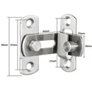 2 Pieces 90 Degree Right Angle Door Latch Hasp Bending Latch Buckle Bolt Sl C4E8