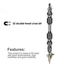 10pcs Double Head Electric Screwdriver Set Phillips Cross Screwdriver Bits