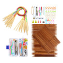 Knitting Needles Set Bamboo Circular Double Point Weaving Needles Smooth Kits