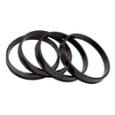 Set of 4 Plastic Spacer Wheel Hub Centric Spigot Rings 57.1-66.6 For Skoda Black