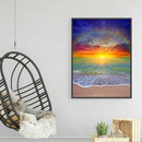 Diamond Painting Beach Sunrise 5D DIY Full Round Drill Wall Picture 30x40cm