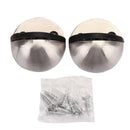 2* 43mm Floor-mounted Door Stops Satin Half Moon Doors Stoppers  Stainle OUU