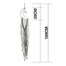 Handmade Yarn Dream Catcher 20x100cm Bohemian Moon Macrame Cotton Woven Tapestry