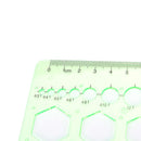 Plastic Circles Squares Hexagon Geometric Template Rulers Stencil Measure ToolLJ