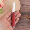 Stainless Steel Red Wood Foldable Pocket Knives Outdoors Hand Tool Fruit  OZ