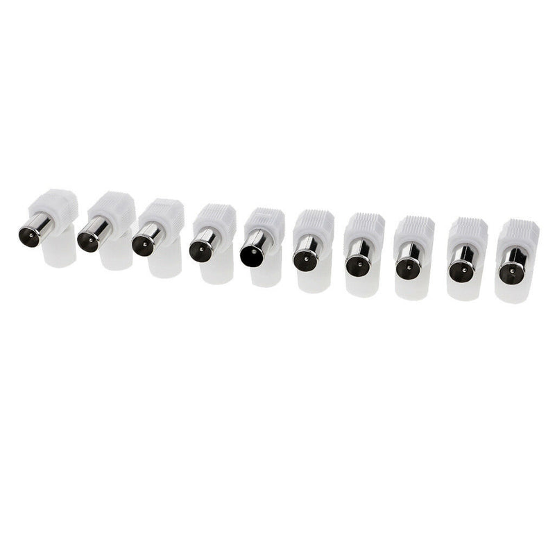 10pcs Right Angle 90 Degree RF Coaxial Coax TV Aerial Male Connector Plug