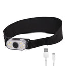 LED Headlight 6 COB Micro-USB Rechargeable Headlamp Flashlight with Battery