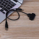USB2.0 to 7+15Pin SATA HDD Adapter Easy Drive Cable with USB Power Port