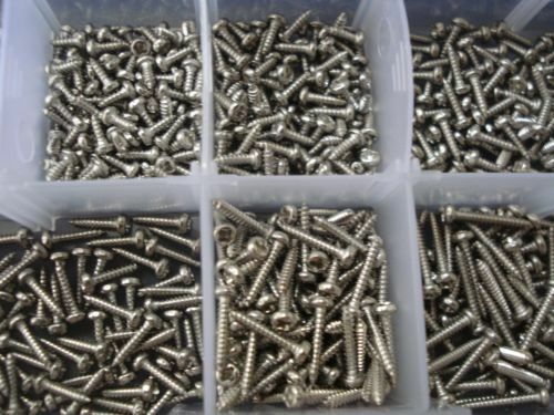 M1.7 Stainless Steel Phillips Pan Head Self Tapping Screws Assortment Kit 700pcs