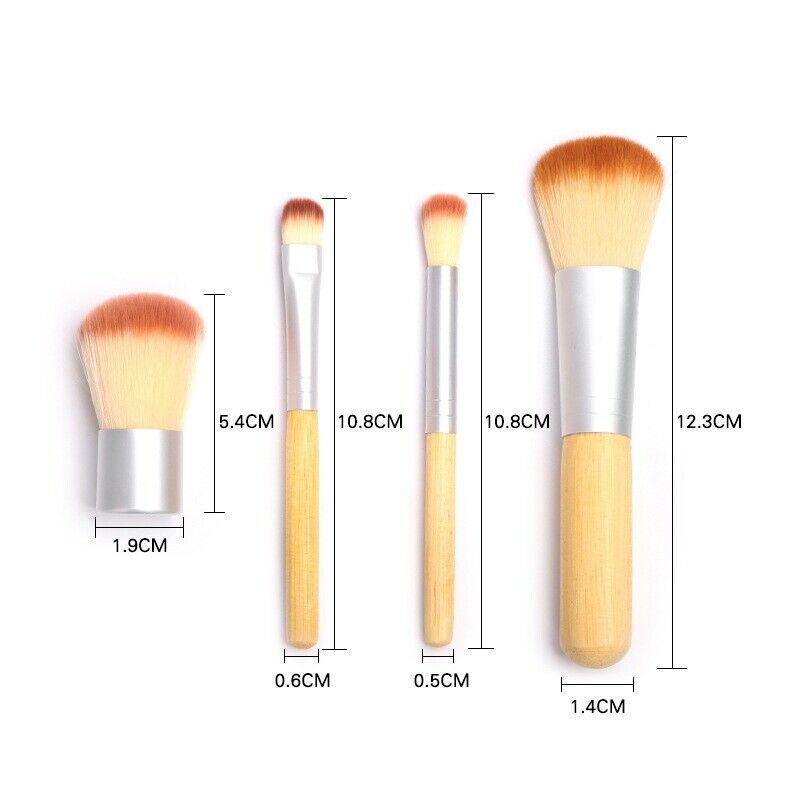 Mixdair 4Pcs Professional Makeup Brushes Set Powder Foundation Eyeshadow Bl Y2A8