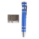 9PCS Aluminum Non-slip Engraved Precision Pen Screw Driver Set Mobile Tool  Q8I4