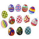 100 PCs Mixed Wooden Buttons Painting Easter Eggs 2Hole Fit Sewing DIY Craft