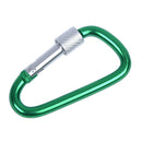 Green Pear Shape Screw Locking Carabiner Camping L8Q4