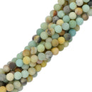 2 Strands Of Round Frosted Beads Loose Gemstones Matte Beads 6mm 8mm