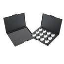 2 Pcs Travel Blank  Palette Box Organizer Eyeshadow Powder