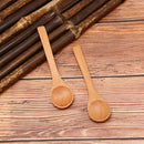 1X Wooden Round Bamboo Spoon Soup Tea Coffee Salt Spoon Kitchen Tool Cutlery Hn