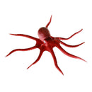 Artificial Silicone Glowing Effect Octopus Aquarium Fish Tank Decor Brown S