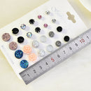 12 Pairs Charm Rhinestone Crystal Earrings Set Women Ear Stud Fashion Jewelry