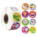 500Pc Cartoon Animal Reward Encouragement Waterproof Stickers Roll Toys ForSEAU
