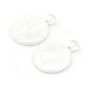 10pcs Alloy 25mm Pendant Tray Round Cabochon Setting Blank Bezel Pendant Base Z
