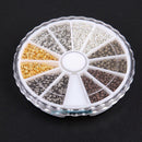 3000pcs 6 Color 2mm Brass Round Crimp End Beads for Jewelry Making DIY Craft
