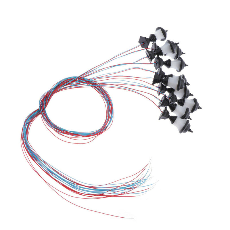 10pcs Train Railroad Street Lights HO Scale LEDs Garden Park Lights 1:100