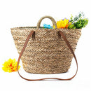 new Straw+Polyester bag fashion leisure straw bag quality craft paper holid