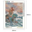 5D DIY Full Drill Diamond Painting Sea Fish Girl Cross Stitch Embroidery
