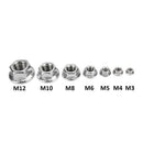 140Pcs M3 M4 M5 M6 M8 M10 M12 Hex Flange Nuts Assortment Kit-304 Stainless