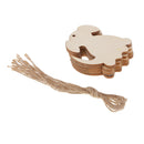 50x Natural Wooden Animal Tree Decoration Unpainted Bauble Memorial Decors
