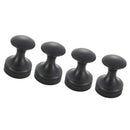 4pcs Retro Brass Wall Hooks Coat Rack Hat Scarf Clothes Hanger Hook Black
