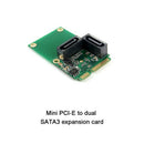 2X(Mini Pci-E To Sata3 Expansion Card Sata3.0 Card Mini Pcie Hard Disk Adap