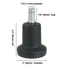 High Profile Bell Glides Replacement for Office Chair Without Wheels & Bar
