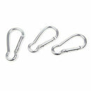 120 Pcs 2inch/5cm Carabiner Aluminum Locking Clip Camping Hook Keychain Hik