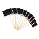 10x Wooden Blackboard Chalkboard with Stick Plant Price Tags Message Boards