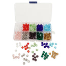 300pcs Mixed Colors 8mm Crystal Glass Rondelle Faceted Loose Spacer Beads